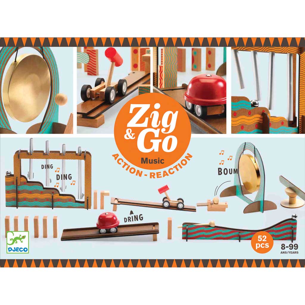 Djeco Zig & Go Music 52 Piece Set - Science and Art Toys for Kids