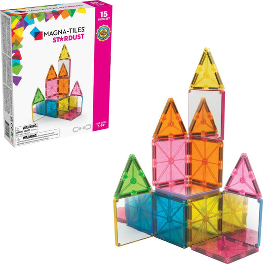 Magna Tiles Stardust 15 Piece Magnetic Construction Set